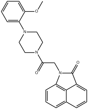 1-{2-[4-(2-methoxyphenyl)-1-piperazinyl]-2-oxoethyl}benzo[cd]indol-2(1H)-one 구조식 이미지