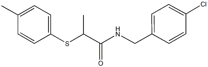 N-(4-chlorobenzyl)-2-[(4-methylphenyl)sulfanyl]propanamide Structure