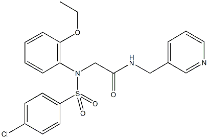 2-{[(4-chlorophenyl)sulfonyl]-2-ethoxyanilino}-N-(3-pyridinylmethyl)acetamide Structure