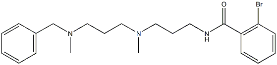 N-{3-[{3-[benzyl(methyl)amino]propyl}(methyl)amino]propyl}-2-bromobenzamide 구조식 이미지