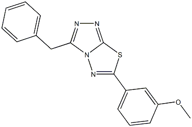 3-(3-benzyl[1,2,4]triazolo[3,4-b][1,3,4]thiadiazol-6-yl)phenyl methyl ether 구조식 이미지