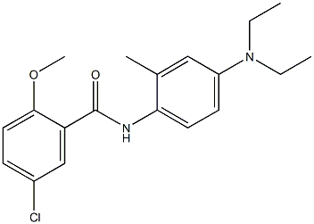 5-chloro-N-[4-(diethylamino)-2-methylphenyl]-2-methoxybenzamide 구조식 이미지