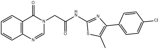 N-[4-(4-chlorophenyl)-5-methyl-1,3-thiazol-2-yl]-2-(4-oxo-3(4H)-quinazolinyl)acetamide Structure