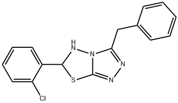 3-benzyl-6-(2-chlorophenyl)-5,6-dihydro[1,2,4]triazolo[3,4-b][1,3,4]thiadiazole 구조식 이미지