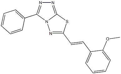 6-[2-(2-methoxyphenyl)vinyl]-3-phenyl[1,2,4]triazolo[3,4-b][1,3,4]thiadiazole 구조식 이미지