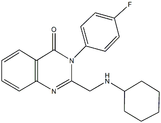 2-[(cyclohexylamino)methyl]-3-(4-fluorophenyl)-4(3H)-quinazolinone 구조식 이미지