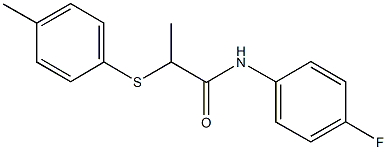 N-(4-fluorophenyl)-2-[(4-methylphenyl)sulfanyl]propanamide Structure