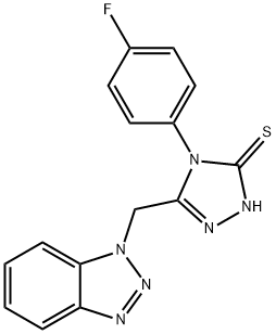 5-(1H-1,2,3-benzotriazol-1-ylmethyl)-4-(4-fluorophenyl)-2,4-dihydro-3H-1,2,4-triazole-3-thione Structure