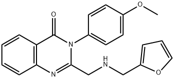 2-{[(2-furylmethyl)amino]methyl}-3-(4-methoxyphenyl)-4(3H)-quinazolinone 구조식 이미지