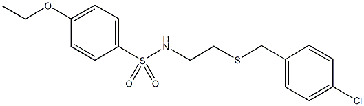 N-{2-[(4-chlorobenzyl)sulfanyl]ethyl}-4-ethoxybenzenesulfonamide 구조식 이미지