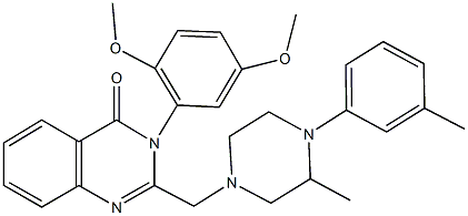 3-(2,5-dimethoxyphenyl)-2-{[3-methyl-4-(3-methylphenyl)-1-piperazinyl]methyl}-4(3H)-quinazolinone Structure