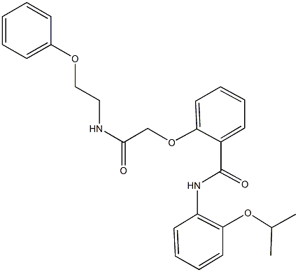 N-(2-isopropoxyphenyl)-2-{2-oxo-2-[(2-phenoxyethyl)amino]ethoxy}benzamide Structure