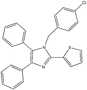 1-(4-chlorobenzyl)-4,5-diphenyl-2-(2-thienyl)-1H-imidazole 구조식 이미지