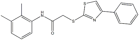 N-(2,3-dimethylphenyl)-2-[(4-phenyl-1,3-thiazol-2-yl)sulfanyl]acetamide 구조식 이미지