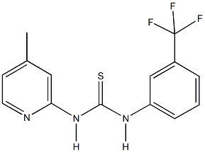 N-(4-methyl-2-pyridinyl)-N'-[3-(trifluoromethyl)phenyl]thiourea Structure