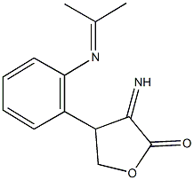 3-imino-4-{2-[(1-methylethylidene)amino]phenyl}dihydro-2(3H)-furanone 구조식 이미지