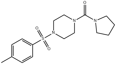 1-[(4-methylphenyl)sulfonyl]-4-(1-pyrrolidinylcarbonyl)piperazine Structure