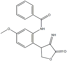 N-[2-(4-imino-5-oxotetrahydro-3-furanyl)-5-methoxyphenyl]benzamide Structure