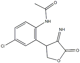 N-[4-chloro-2-(4-imino-5-oxotetrahydro-3-furanyl)phenyl]acetamide 구조식 이미지