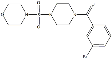 4-{[4-(3-bromobenzoyl)-1-piperazinyl]sulfonyl}morpholine Structure