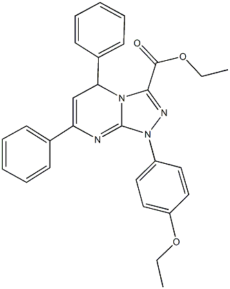 ethyl 1-(4-ethoxyphenyl)-5,7-diphenyl-1,5-dihydro[1,2,4]triazolo[4,3-a]pyrimidine-3-carboxylate Structure