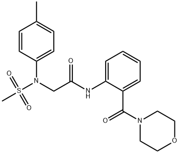 2-[4-methyl(methylsulfonyl)anilino]-N-[2-(4-morpholinylcarbonyl)phenyl]acetamide 구조식 이미지