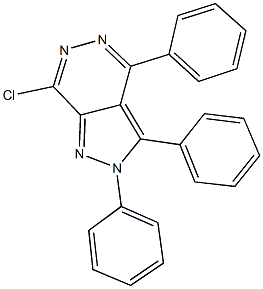 7-chloro-2,3,4-triphenyl-2H-pyrazolo[3,4-d]pyridazine Structure