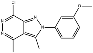 7-chloro-2-(3-methoxyphenyl)-3,4-dimethyl-2H-pyrazolo[3,4-d]pyridazine Structure