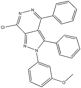 7-chloro-2-(3-methoxyphenyl)-3,4-diphenyl-2H-pyrazolo[3,4-d]pyridazine Structure