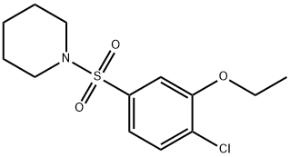 2-chloro-5-(1-piperidinylsulfonyl)phenyl ethyl ether Structure