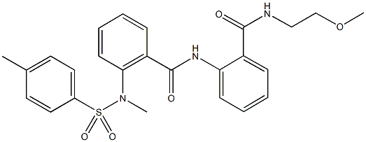 N-(2-{[(2-methoxyethyl)amino]carbonyl}phenyl)-2-{methyl[(4-methylphenyl)sulfonyl]amino}benzamide 구조식 이미지