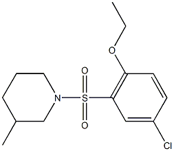 4-chloro-2-[(3-methyl-1-piperidinyl)sulfonyl]phenyl ethyl ether Structure