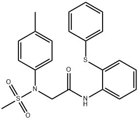2-[4-methyl(methylsulfonyl)anilino]-N-[2-(phenylsulfanyl)phenyl]acetamide 구조식 이미지