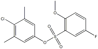 4-chloro-3,5-dimethylphenyl 5-fluoro-2-methoxybenzenesulfonate Structure