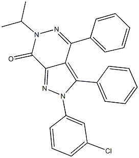 2-(3-chlorophenyl)-6-isopropyl-3,4-diphenyl-2,6-dihydro-7H-pyrazolo[3,4-d]pyridazin-7-one Structure