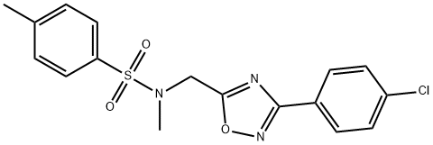 N-{[3-(4-chlorophenyl)-1,2,4-oxadiazol-5-yl]methyl}-N,4-dimethylbenzenesulfonamide 구조식 이미지