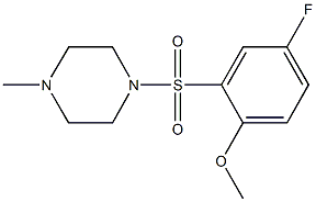 1-[(5-fluoro-2-methoxyphenyl)sulfonyl]-4-methylpiperazine 구조식 이미지