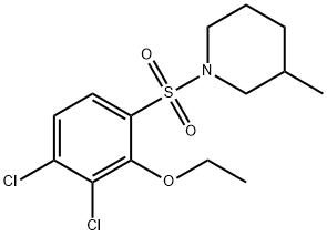 2,3-dichloro-6-[(3-methyl-1-piperidinyl)sulfonyl]phenyl ethyl ether 구조식 이미지