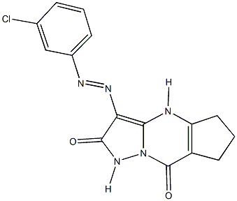 3-[(3-chlorophenyl)diazenyl]-4,5,6,7-tetrahydro-1H-cyclopenta[d]pyrazolo[1,5-a]pyrimidine-2,8-dione Structure