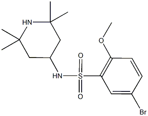 5-bromo-2-methoxy-N-(2,2,6,6-tetramethyl-4-piperidinyl)benzenesulfonamide 구조식 이미지