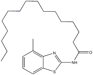 N-(4-methyl-1,3-benzothiazol-2-yl)hexadecanamide Structure