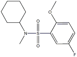 N-cyclohexyl-5-fluoro-2-methoxy-N-methylbenzenesulfonamide 구조식 이미지