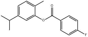 5-isopropyl-2-methylphenyl 4-fluorobenzoate 구조식 이미지