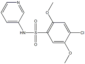 4-chloro-2,5-dimethoxy-N-(3-pyridinyl)benzenesulfonamide 구조식 이미지