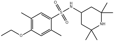 4-ethoxy-2,5-dimethyl-N-(2,2,6,6-tetramethyl-4-piperidinyl)benzenesulfonamide Structure