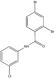 2,4-dibromo-N-(3-chlorophenyl)benzamide 구조식 이미지