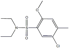 5-chloro-N,N-diethyl-2-methoxy-4-methylbenzenesulfonamide Structure