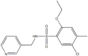 5-chloro-2-ethoxy-4-methyl-N-(3-pyridinylmethyl)benzenesulfonamide Structure