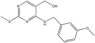 [4-[(3-methoxybenzyl)amino]-2-(methylsulfanyl)-5-pyrimidinyl]methanol Structure