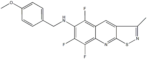 N-(4-methoxybenzyl)-N-(5,7,8-trifluoro-3-methylisothiazolo[5,4-b]quinolin-6-yl)amine Structure